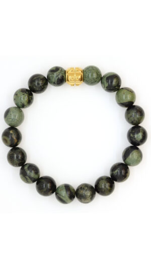 Armband met groene jaspis