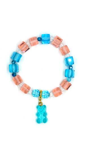 Kinder armband met kristal glazen facet kralen