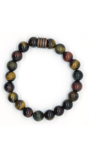 Armband met kleurrijke tijgeroog natukurstenen