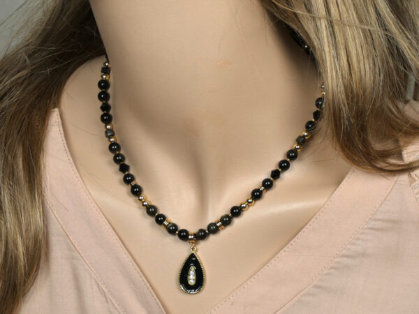 Halsketting met gouden obsidiaan - Afbeelding 3