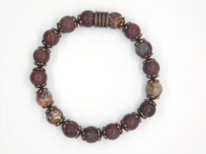 Herenarmband rode jaspis
