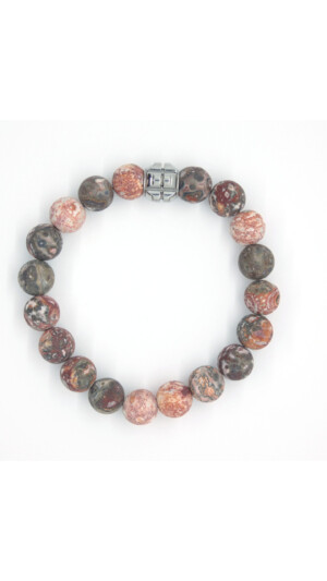 Heren armband sodaliet en gestreepte agaat