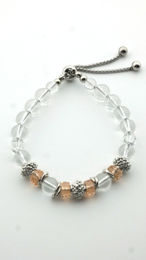 Armband met bergkristal en Oostenrijks kristal