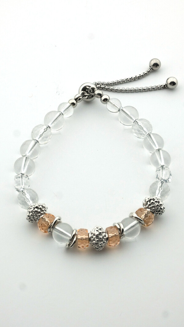 Armband met bergkristal en Oostenrijks kristal